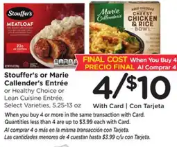 Ralphs Stouffer's or Marie Callender's Entrée offer