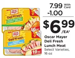 Ralphs Oscar Mayer Deli Fresh Lunch Meat offer