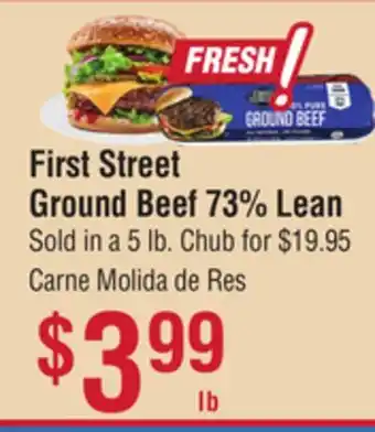 Smart & Final First Street Ground Beef 73% Lean offer