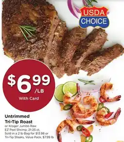 Ralphs Untrimmed Tri-Tip Roast offer