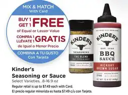 Ralphs Kinder's Seasoning or Sauce offer