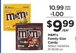 Ralphs M&M's Family Size Candy offer