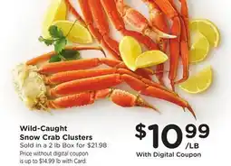 Ralphs Wild-Caught Snow Crab Clusters offer