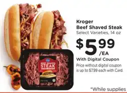 Ralphs Kroger Beef Shaved Steak offer
