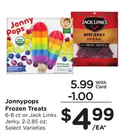 Ralphs Jonnypops Frozen Treats offer