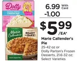 Ralphs Marie Callender's Pie, 25-42 oz or Dolly Parton's Frozen Desserts, 21.6-32 oz offer