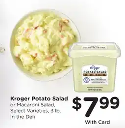 Ralphs Kroger Potato Salad or Macaroni Salad offer