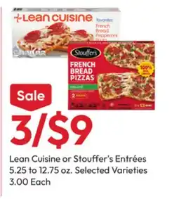 Stater Bros Lean Cuisine or Stouffer's Entrées offer