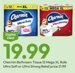 Stater Bros Charmin Bathroom Tissue 12 Mega XL Rolls Ultra Soft or Ultra Strong offer