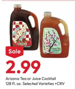 Stater Bros Arizona Tea or Juice Cocktail offer