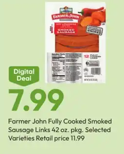 Stater Bros Farmer John Fully Cooked Smoked Sausage Links offer
