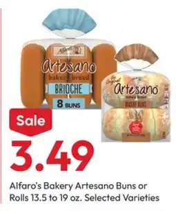 Stater Bros Alfaro's Bakery Artesano Buns or Rolls offer