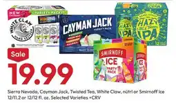 Stater Bros Sierra Nevada, Cayman Jack, Twisted Tea, White Claw, nütrl or Smirnoff Ice offer