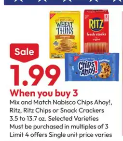 Stater Bros Nabisco Chips Ahoy!, Ritz, Ritz Chips or Snack Crackers offer