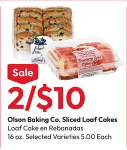 Stater Bros Olson Baking Co. Sliced Loaf Cakes offer