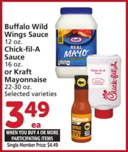 Albertsons Buffalo Wild Wings Sauce 12 oz. Chick-fil-A Sauce 16 oz. or Kraft Mayonnaise 22-30 oz offer