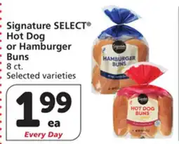 Albertsons Signature SELECT Hot Dog or Hamburger Buns offer