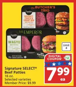 Albertsons Signature SELECT Beef Patties offer