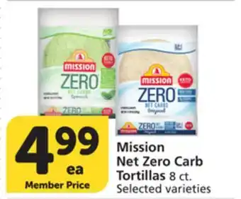 Albertsons Mission Net Zero Carb Tortillas offer