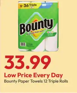 Stater Bros Bounty Paper Towels 12 Triple Rolls offer