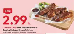 Stater Bros Pork Shoulder Bone-In Country Strips or Steaks offer