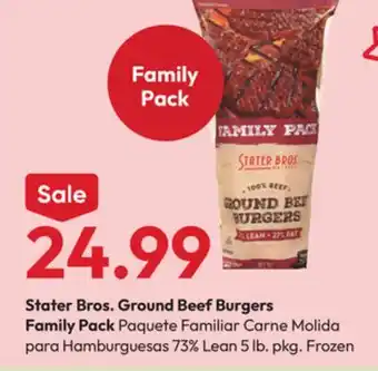 Stater Bros Stater Bros. Ground Beef Burgers Family Pack offer
