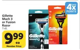 Albertsons Gillette Mach 3 or Fusion Razor offer