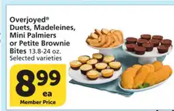 Albertsons Overjoyed Duets, Madeleines, Mini Palmiers or Petite Brownie Bites offer