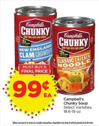 Food 4 Less Cambell's Chunky Soup offer