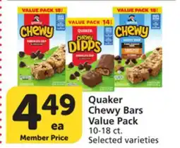 Albertsons Quaker Chewy Bars Value Pack offer