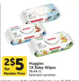 Albertsons Huggies 1X Baby Wipes offer