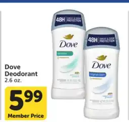 Albertsons Dove Deodorant offer