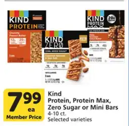 Albertsons Kind Protein, Protein Max, Zero Sugar or Mini Bars offer