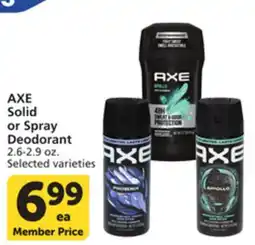 Albertsons AXE Solid or Spray Deodorant offer
