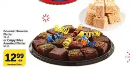 Albertsons Gourmet Brownie Platter 16 ct. or Crispy Bites Assorted Platter 60 ct offer