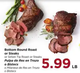 Food 4 Less Bottom Round Roast or Steaks offer