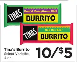 Food 4 Less Tina's Burrito offer