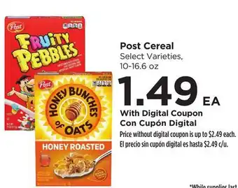 Food 4 Less Post Cereal offer