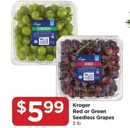 Food 4 Less Kroger Red or Green Seedless Grapes offer