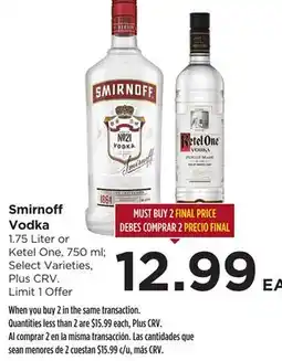 Food 4 Less Smirnoff Vodka offer