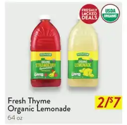 Fresh Thyme Fresh Thyme Organic Lemonade offer