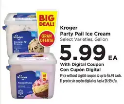 Food 4 Less Kroger Party Pail Ice Cream offer