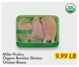 Fresh Thyme Miller Poultry Organic Boneless Skinless Chicken Breast offer