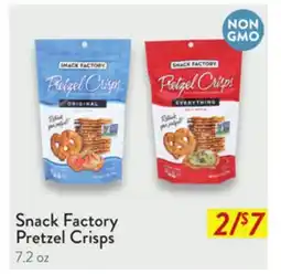 Fresh Thyme Snack Factory Pretzel Crisps offer