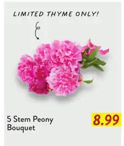 Fresh Thyme 5 Stem Peony Bouquet offer