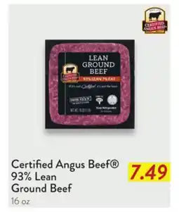 Fresh Thyme Certified Angus Beef 93% Lean Ground Beef offer