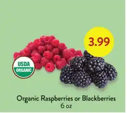 Fresh Thyme Organic Raspberries or Blackberries offer