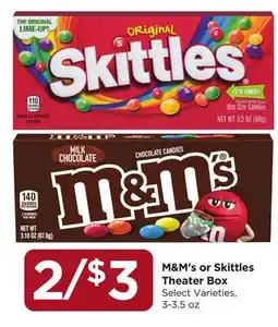 Food 4 Less M&M's or Skittles Theater Box offer