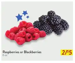 Fresh Thyme Raspberries or Blackberries offer