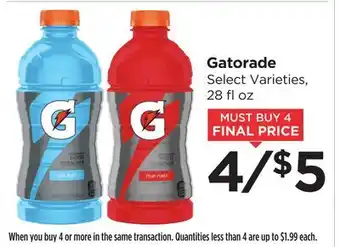 Food 4 Less Gatorade offer